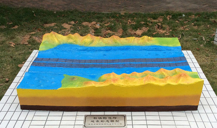 甘肃兰州板块构造及地表形态模型